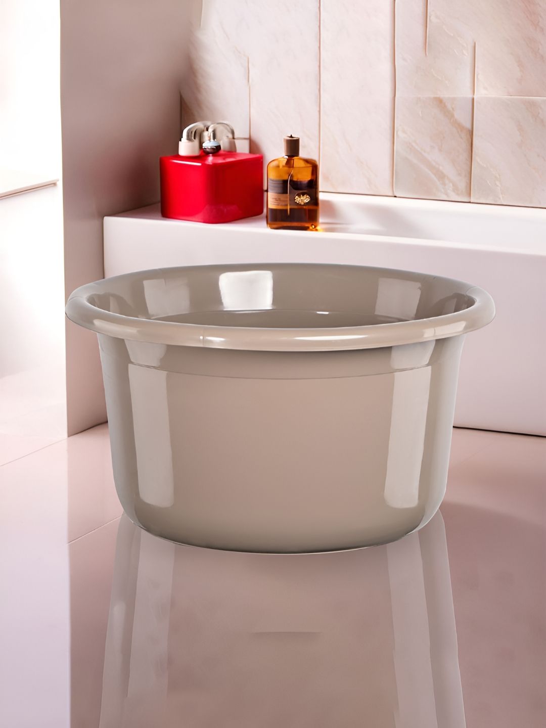 Aura Brown Bath Accessories Set-image-0