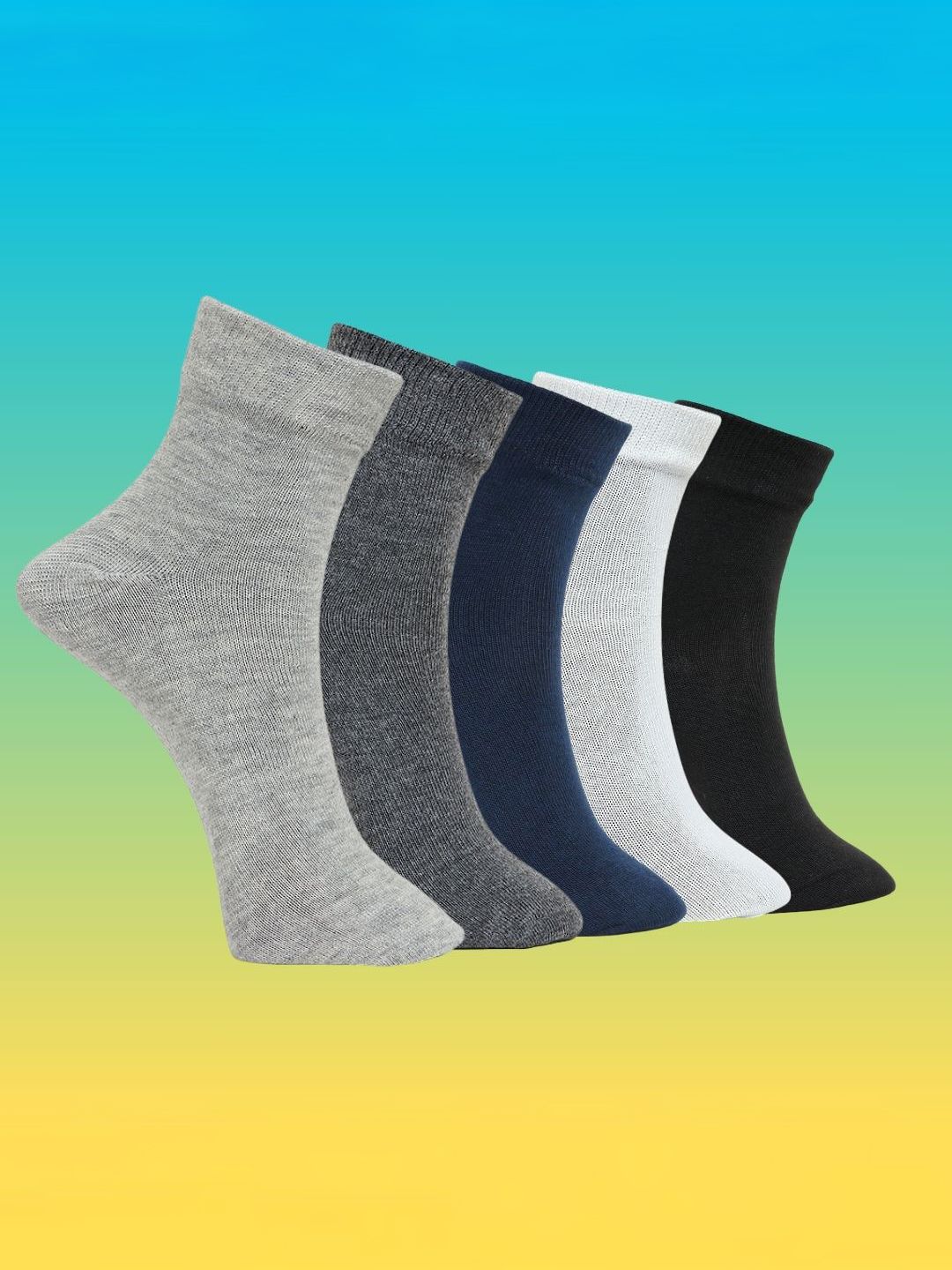 MJE Pack Of 5 Ankle-Length Socks-picture-26