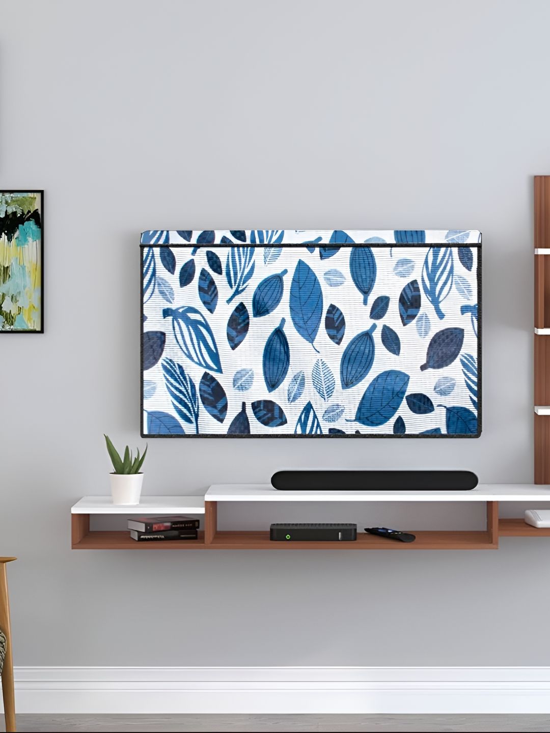 Kalra Magic Blue & White Printed Dustproof & Waterproof 32 Inch Tv Cover-picture-25