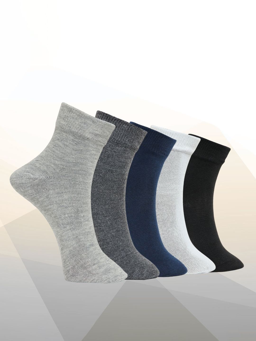 MJE Unisex Pack Of 5 Comfortable Ankle-Length Socks-picture-28