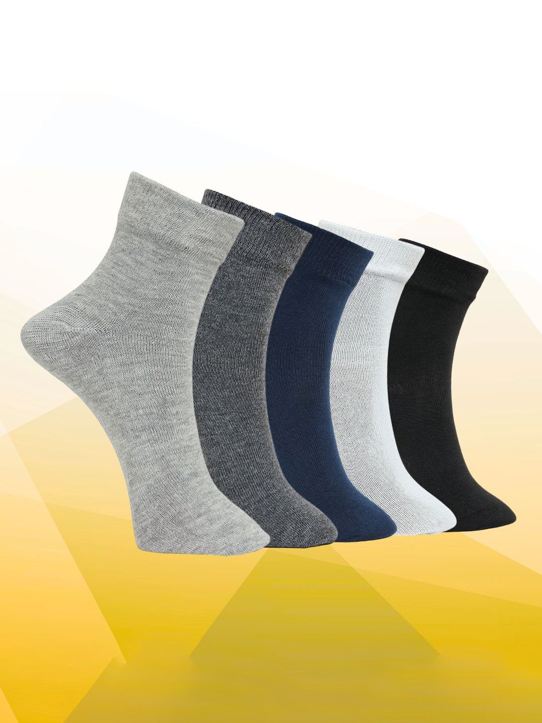MJE Unisex Pack Of 5 Ankle-Length Socks-picture-28