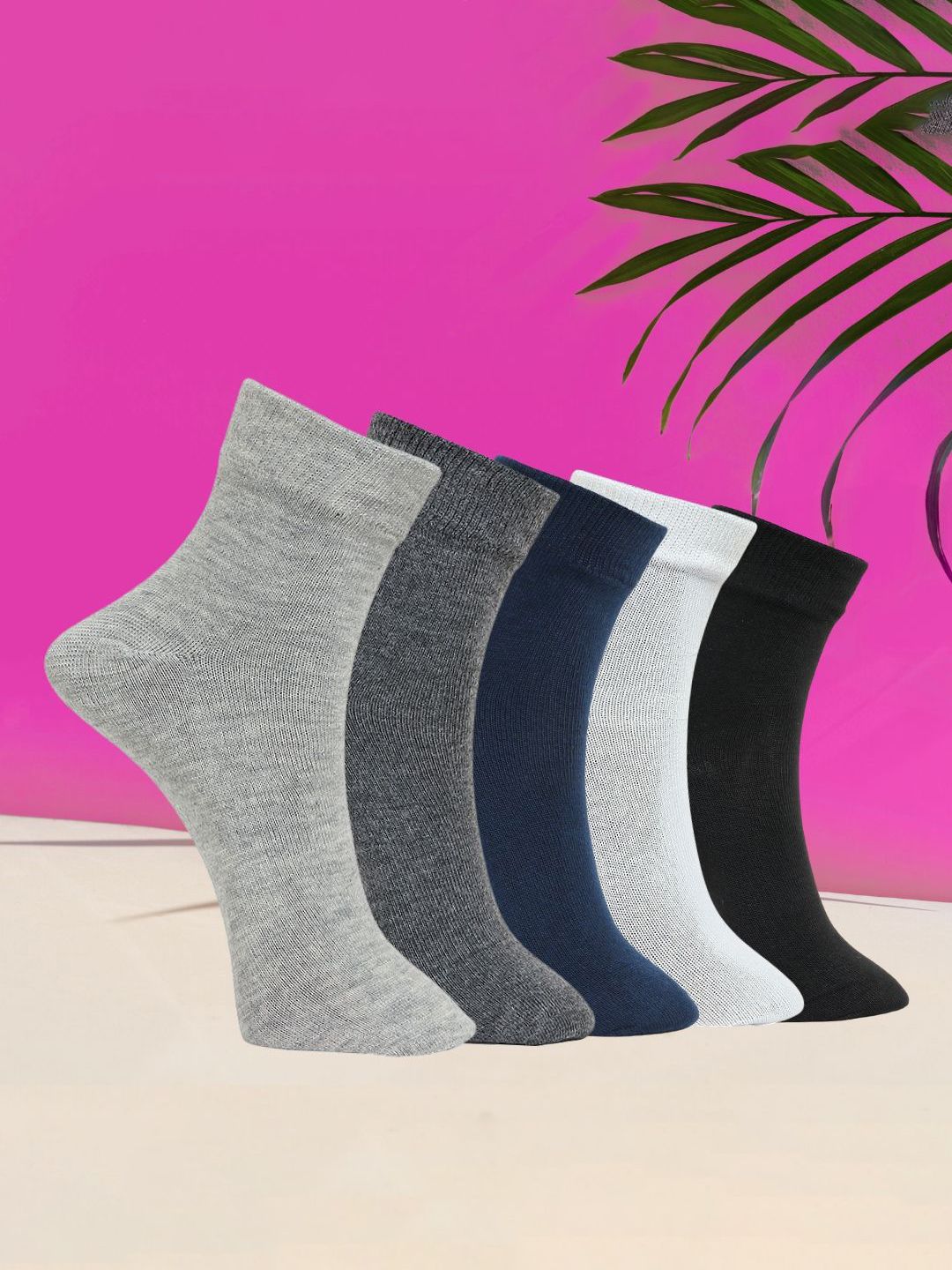 MJE Unisex Pack Of 5 Ankle Length Socks-picture-39