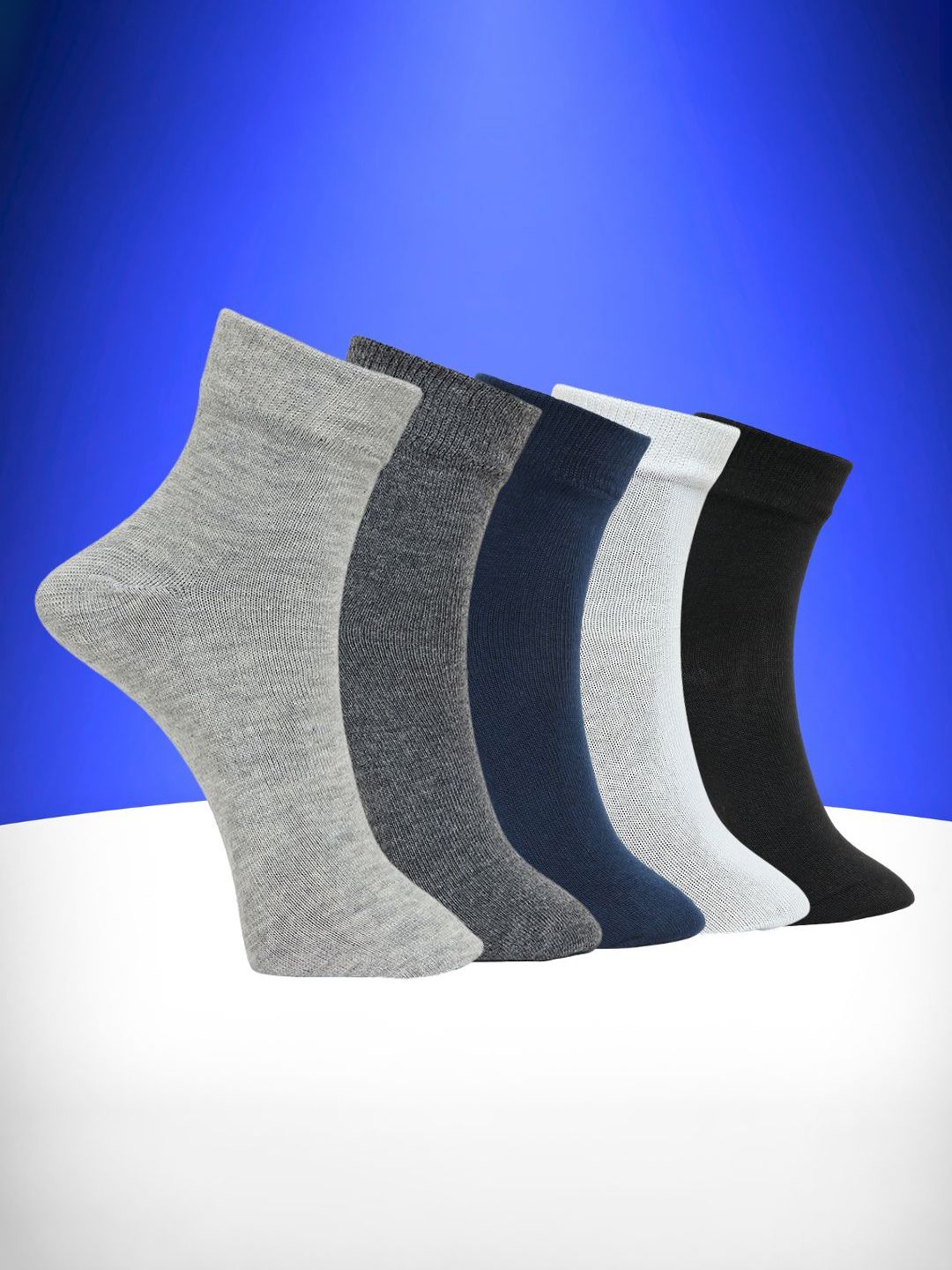 MJE Unisex Pack Of 5 Everyday Lightweight Ankle-Length Socks-picture-45
