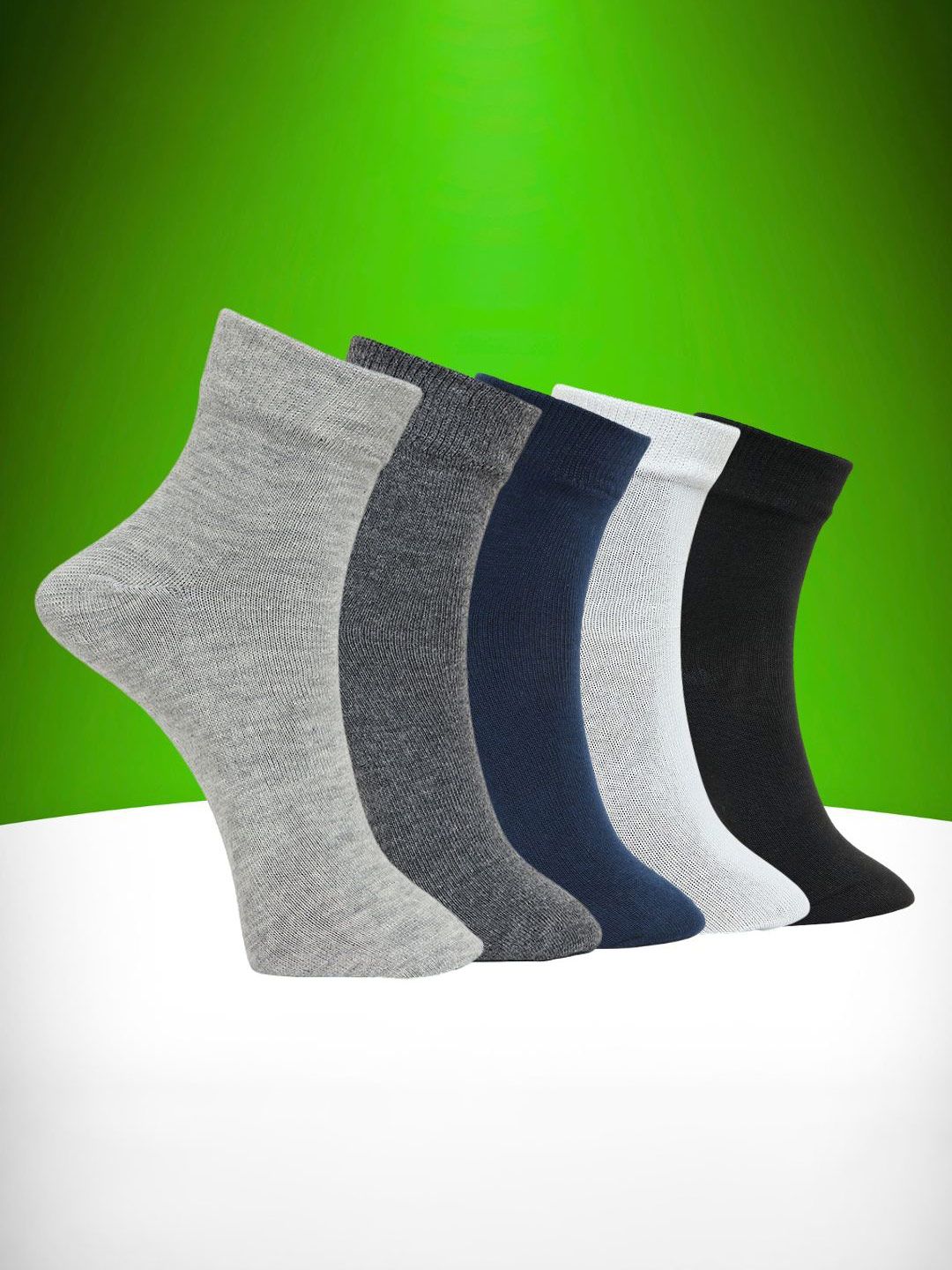 MJE Unisex Pack Of 5 Comfortable Ankle-Length Socks-picture-37