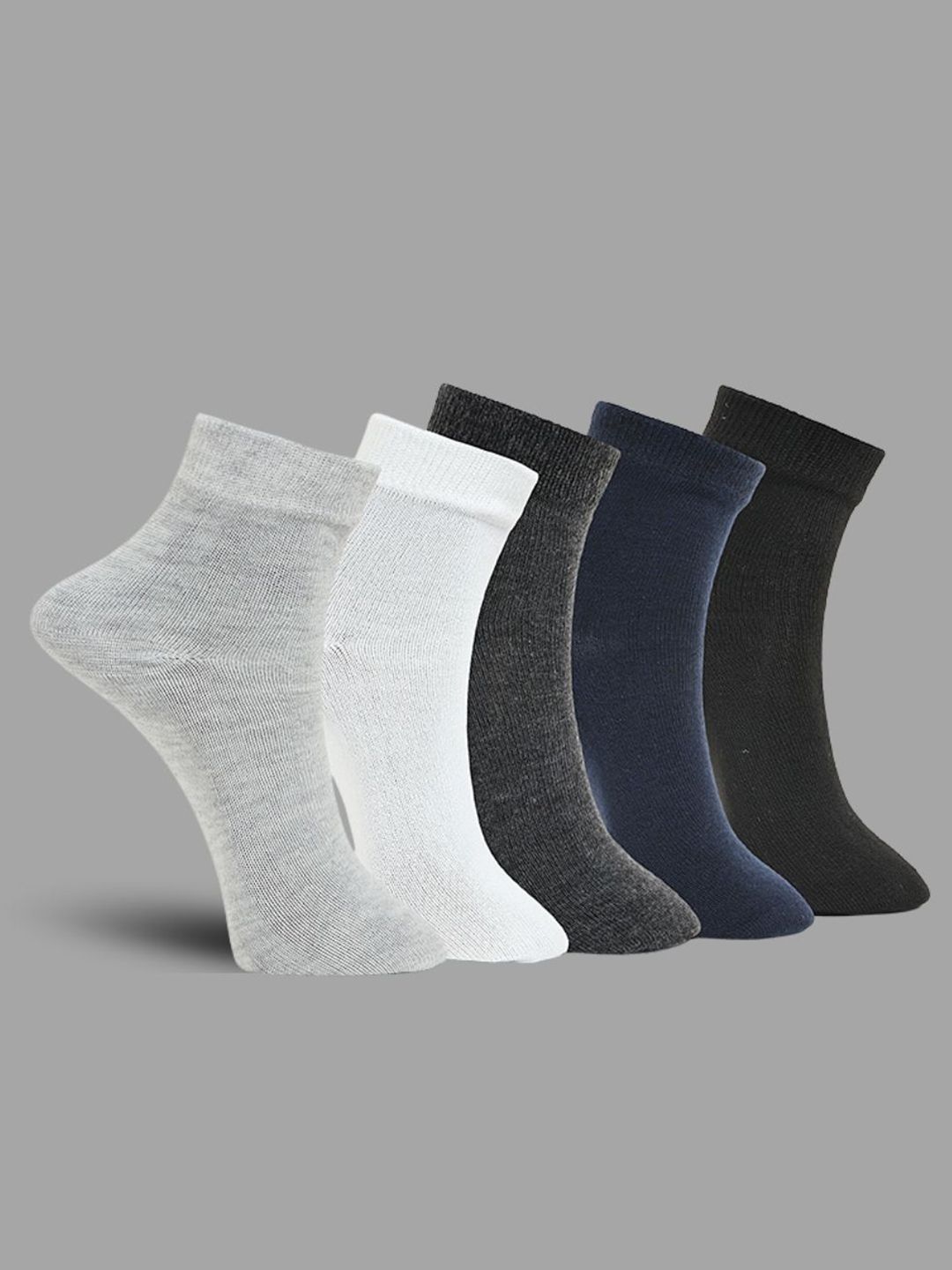 MJE Unisex Pack Of 5 Ankle-Length Socks-picture-10