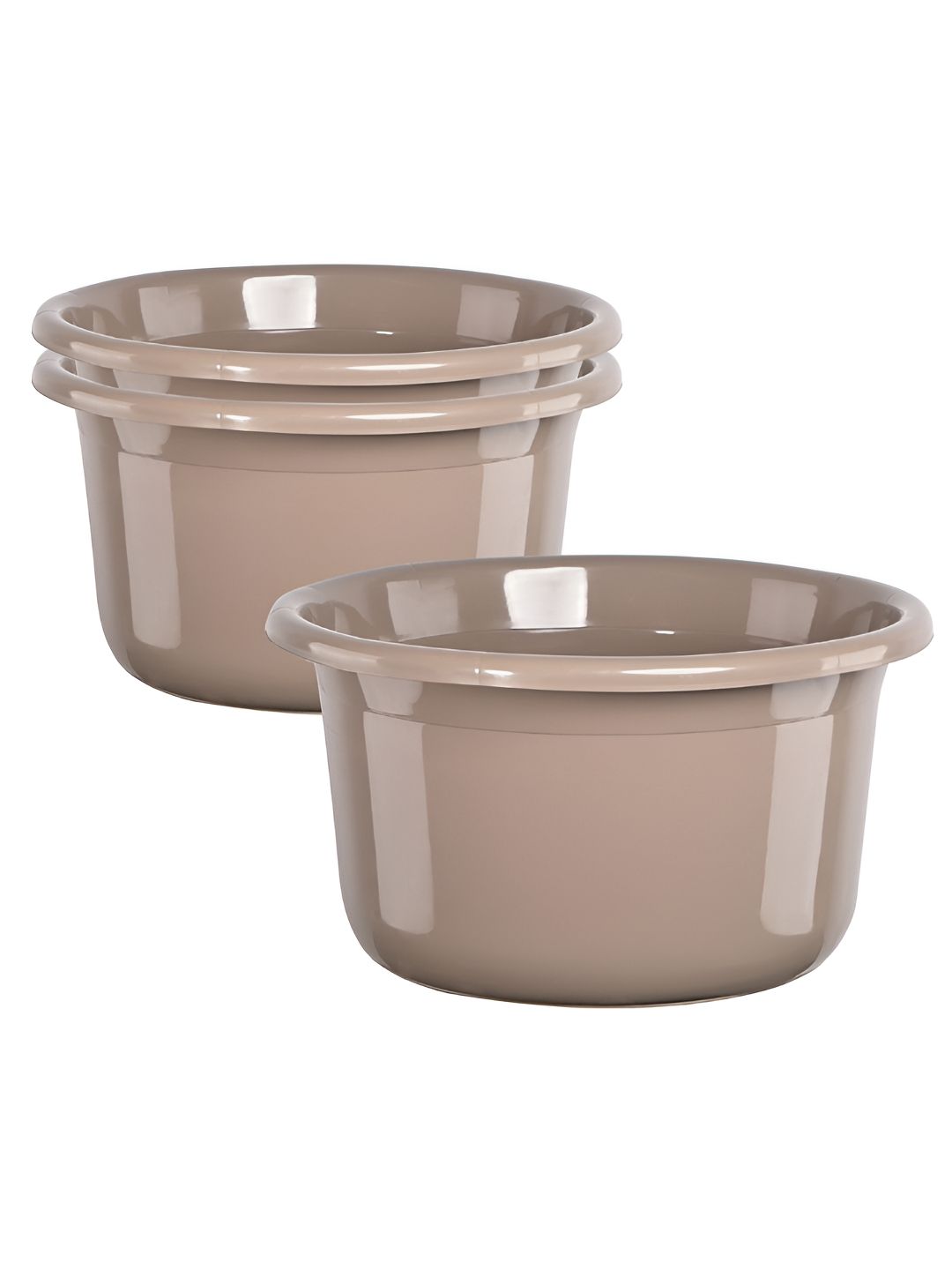 Aura Brown 3 piece Solid Plastic Bath Accessories Set-picture-16