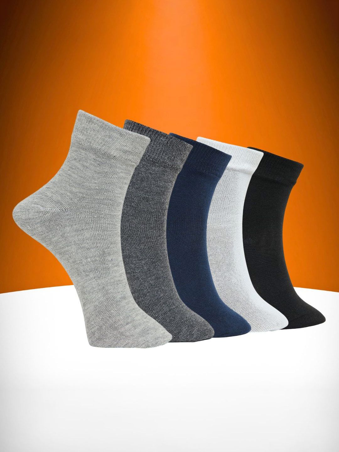 MJE Unisex Pack Of 5 Comfortable Ankle-Length Socks-picture-48