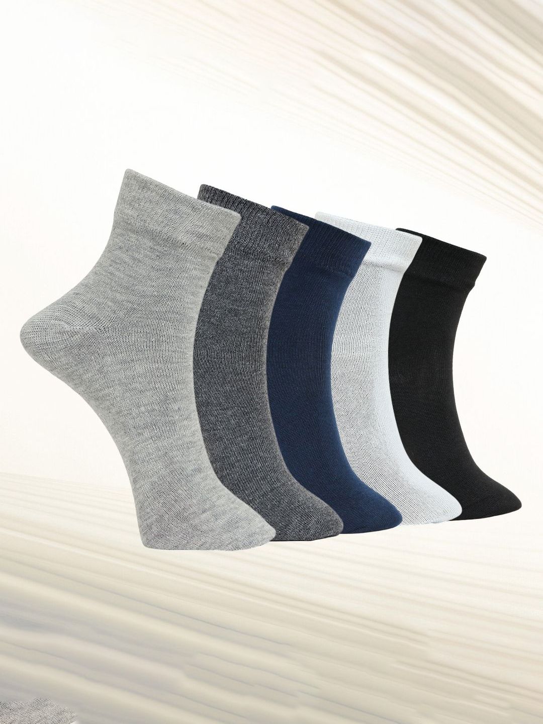 MJE Unisex Pack Of 5 Comfortable Ankle-Length Socks-picture-42