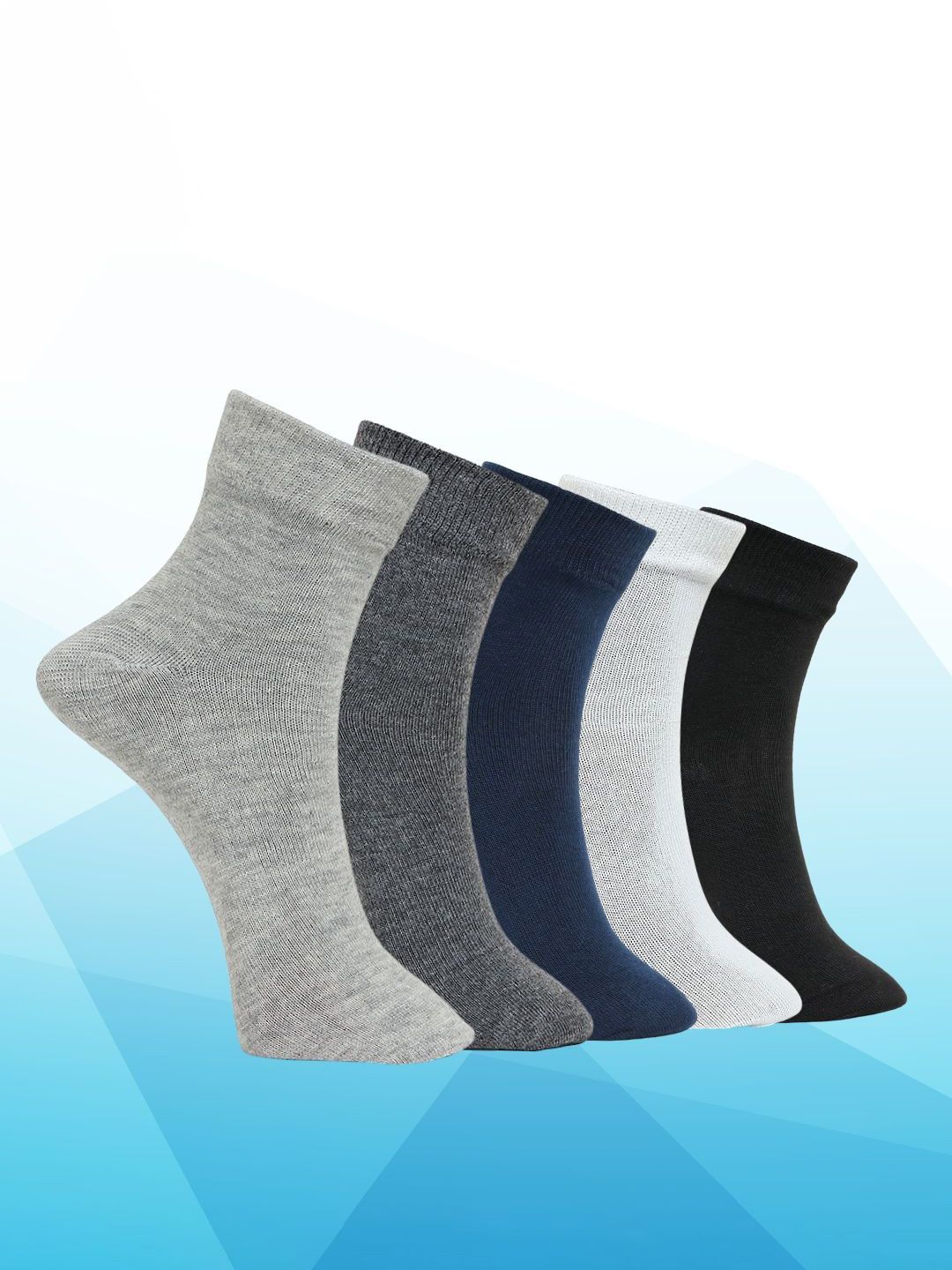 MJE Pack Of 5 Comfortable Ankle-Length Socks-picture-58
