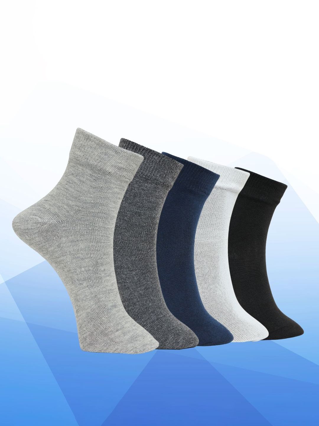 MJE Unisex Pack Of 5 Lightweight Ankle-Length Socks-picture-36