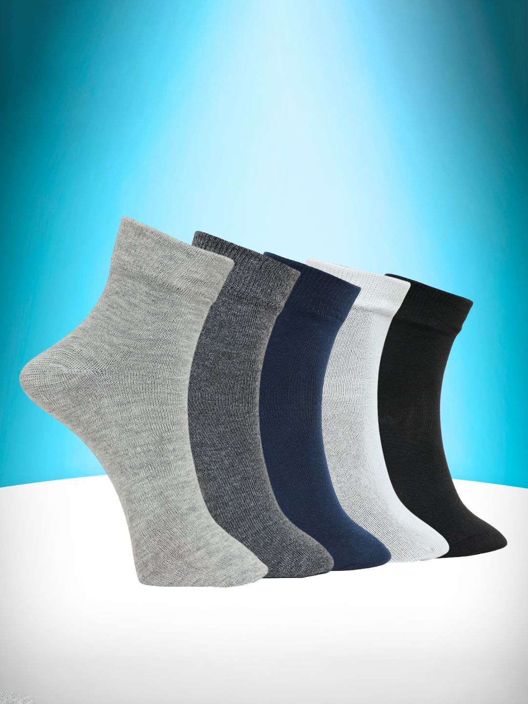 MJE Unisex Pack Of 5 Ankle-Length Socks-picture-40