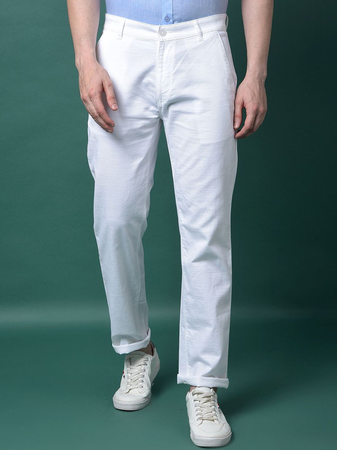 Crimsoune Club Men Cotton Straight Fit Trousers-picture-25