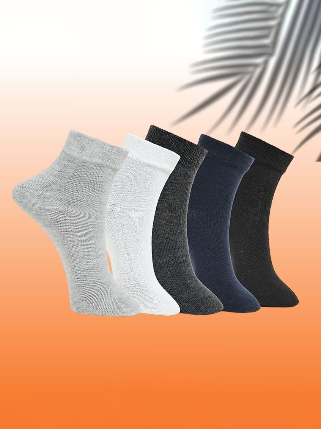 MJE Unisex Pack Of 5 Ankle-Length Socks-picture-34