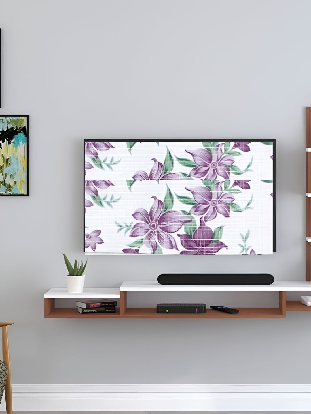 Kalra Magic Purple & White Printed Dustproof & Waterproof 32 Inch Tv Cover-picture-27