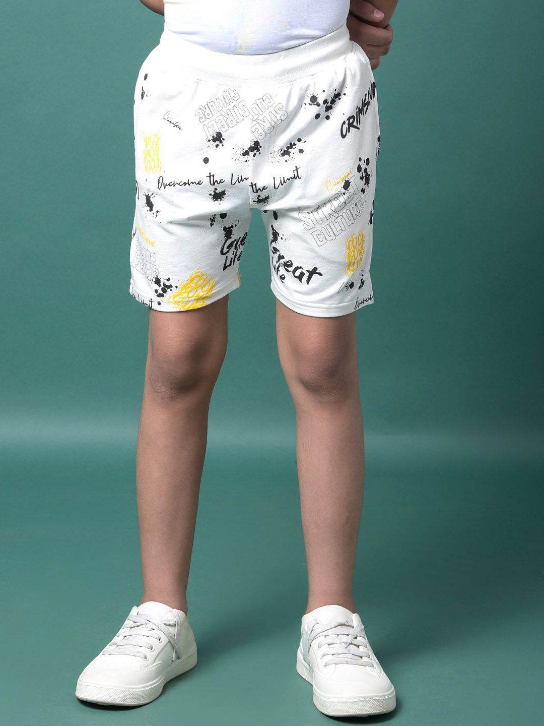 Crimsoune Club Boys Printed Slim Fit Cotton Shorts-picture-29