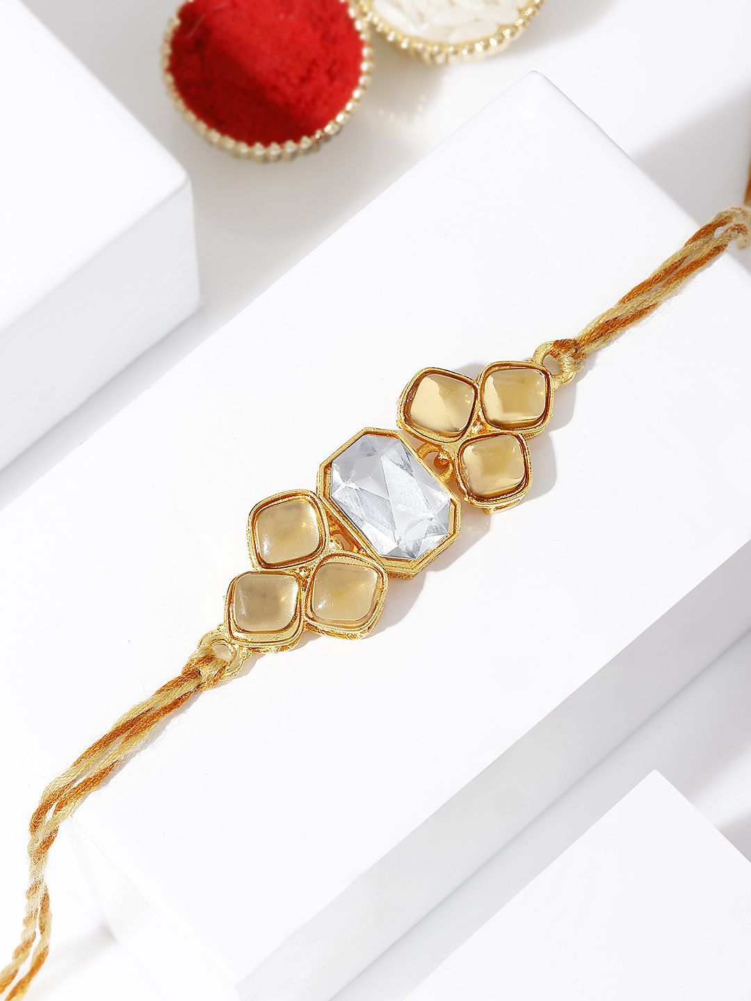 IGP Thread Kundan & Stones Studded Rakhi-picture-24