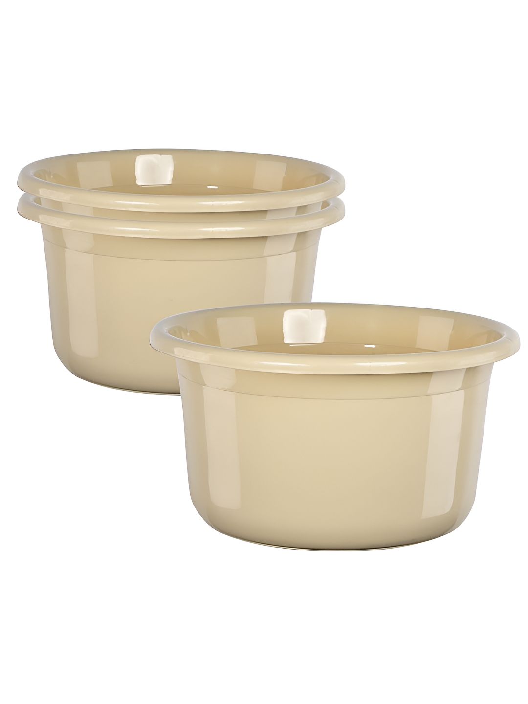 Aura Beige 3 piece Solid Plastic Bath Accessories Set-picture-14