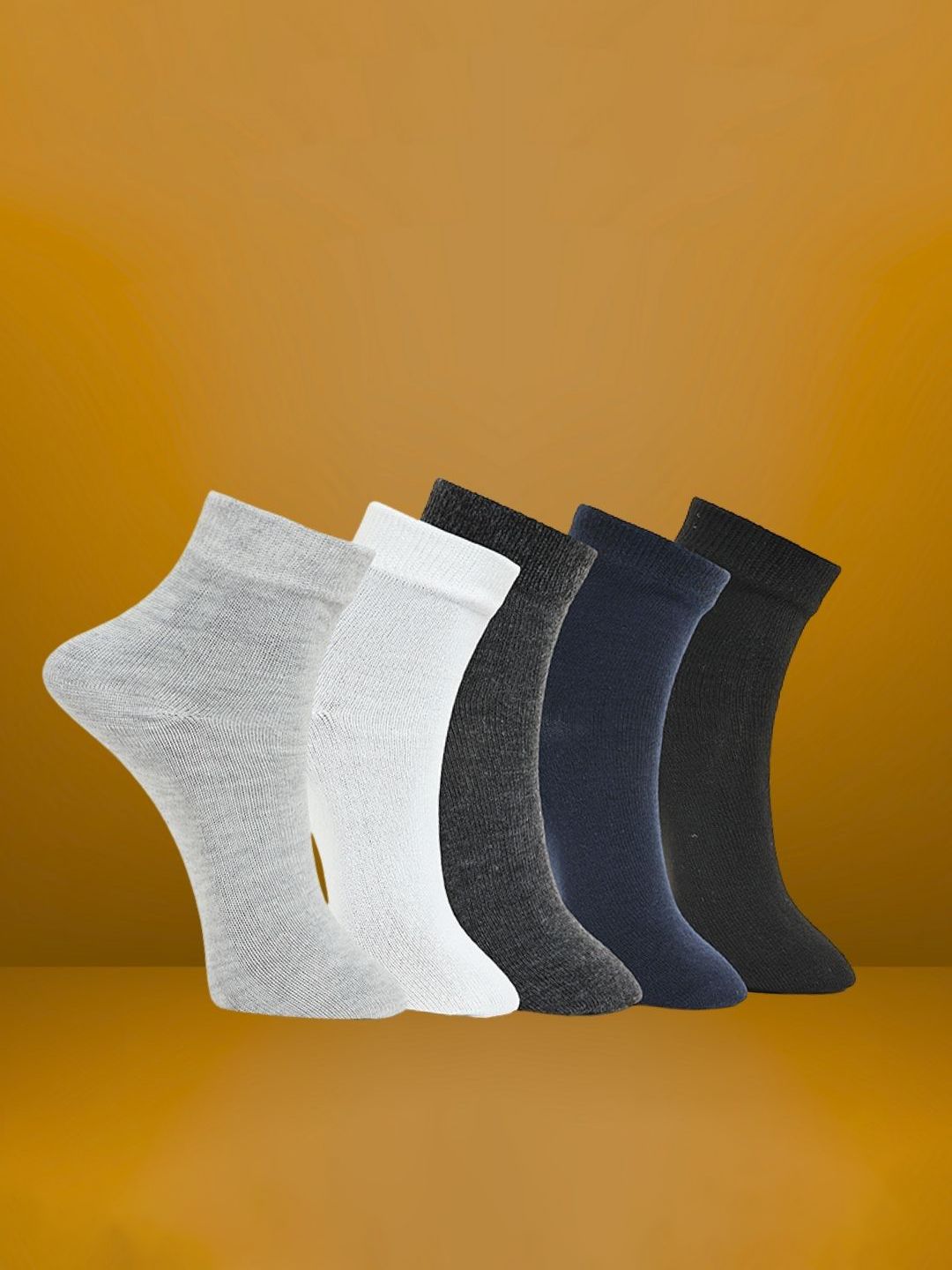 MJE Pack Of 5 Lightweight Ankle-Length Socks-picture-5