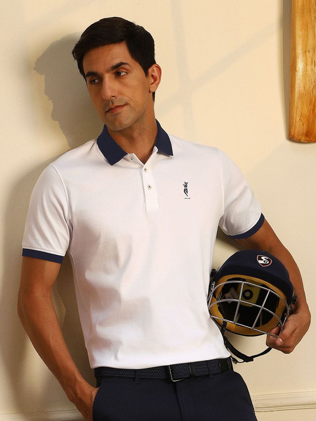 Peter England Casuals Graphic Printed Polo Collar Cotton T-shirt-picture-33