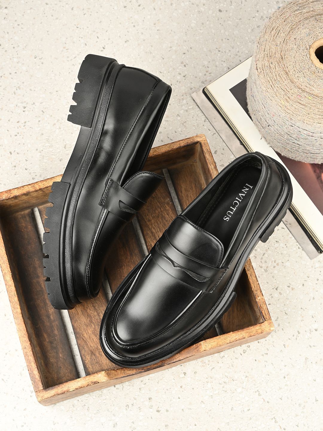 INVICTUS Men Leather Formal Loafers-image-40
