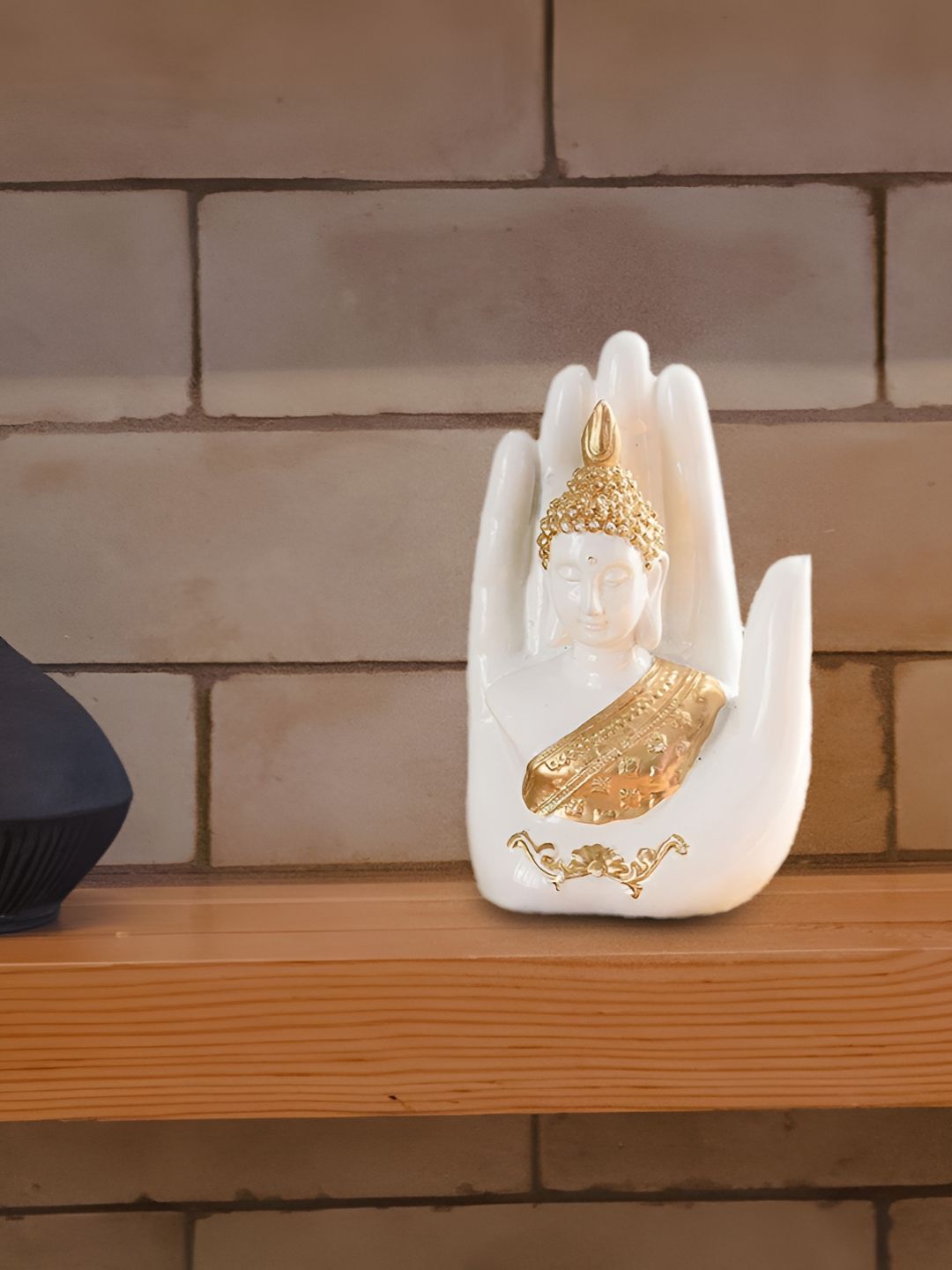 Aura White Buddha Idol Showpiece-picture-18
