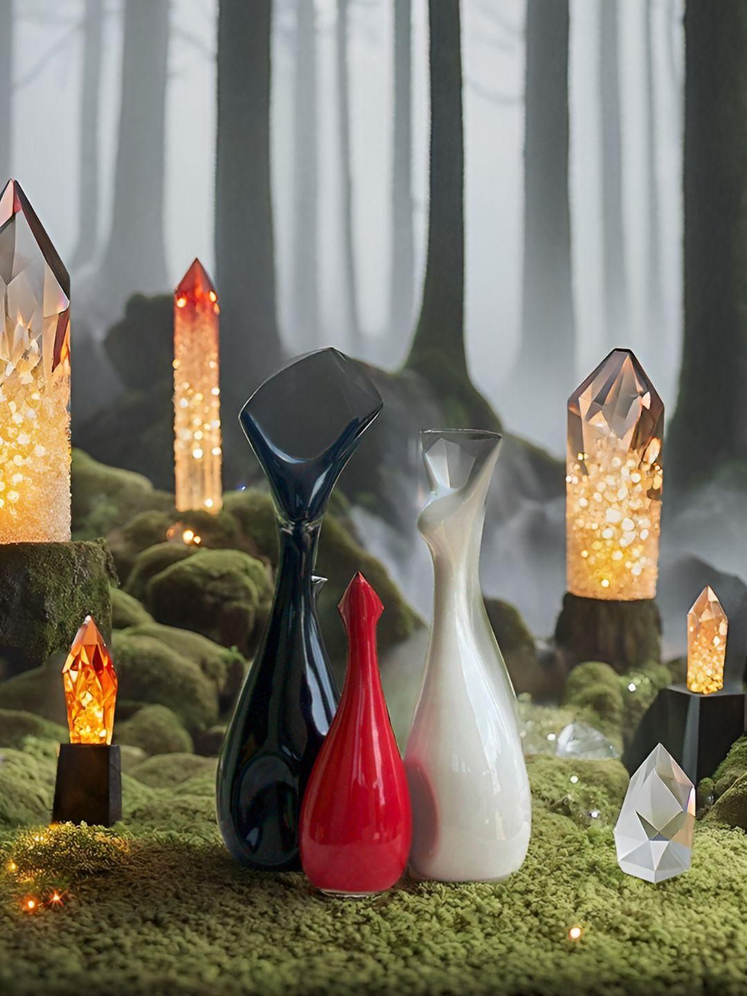 Kraftlik Handicraft Set of 3 Ceramic Deer Family Showpiece-picture-22