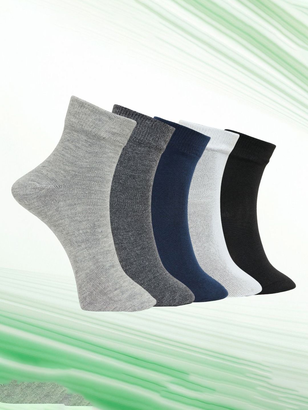 MJE Unisex Pack Of 5 Everyday Lightweight Ankle-Length Socks-picture-19