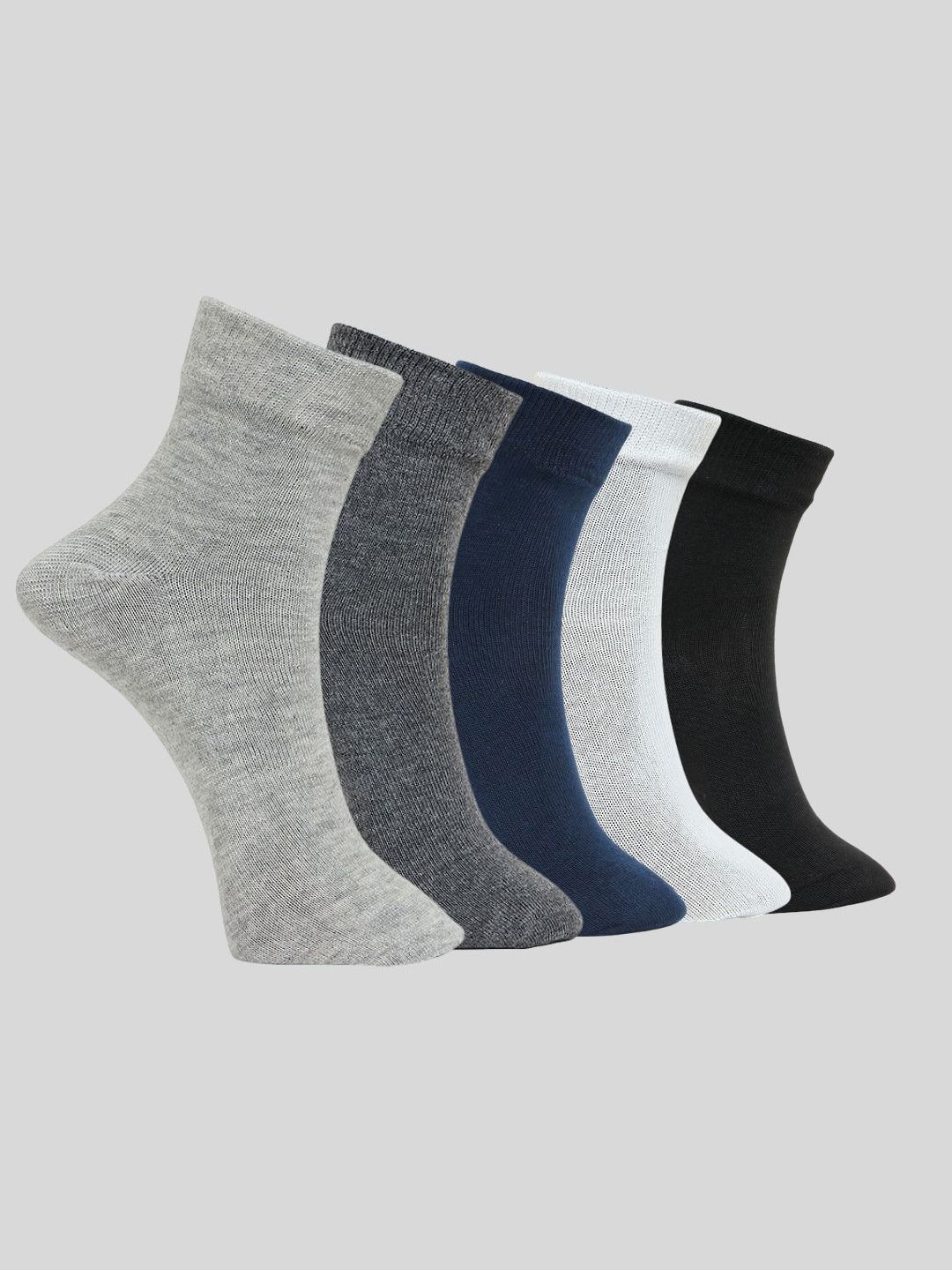MJE Unisex Pack Of 5 Everyday Lightweight Ankle-Length Socks-picture-37