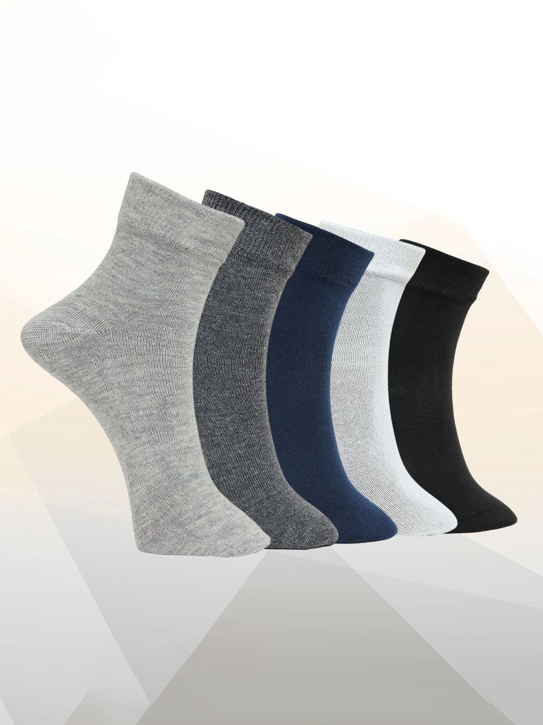 MJE Unisex Pack Of 5 Everyday Lightweight Ankle-Length Socks-picture-47