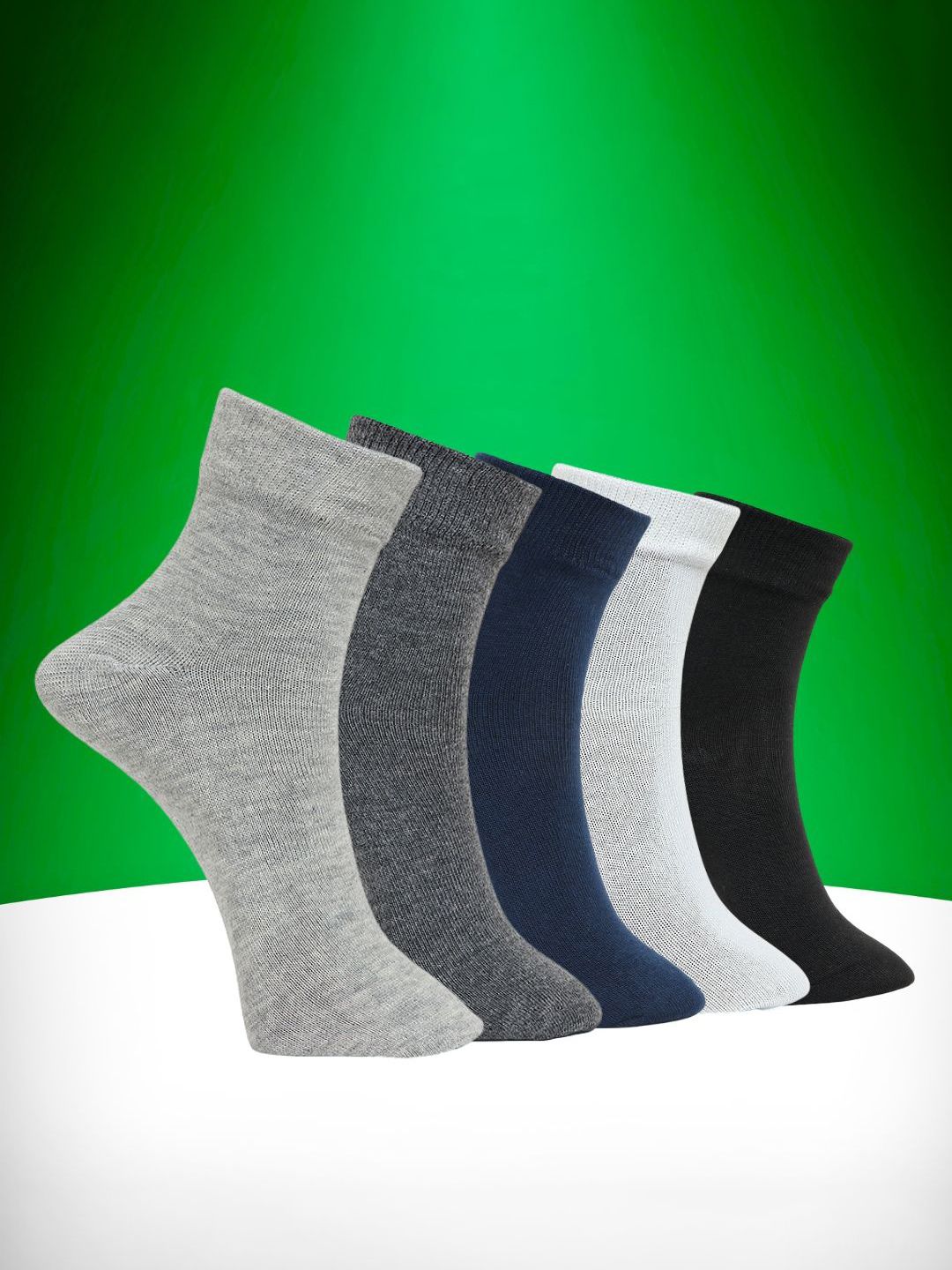MJE Unisex Pack Of 5 Comfortable Ankle-Length Socks-image-30