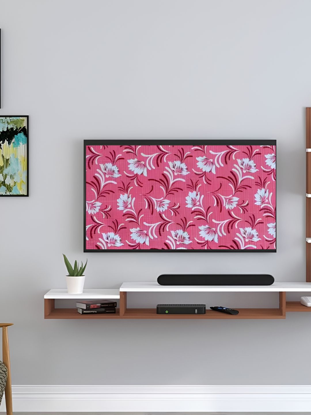Kalra Magic Pink & White Printed Dustproof & Waterproof 32 Inch Tv Cover-picture-41