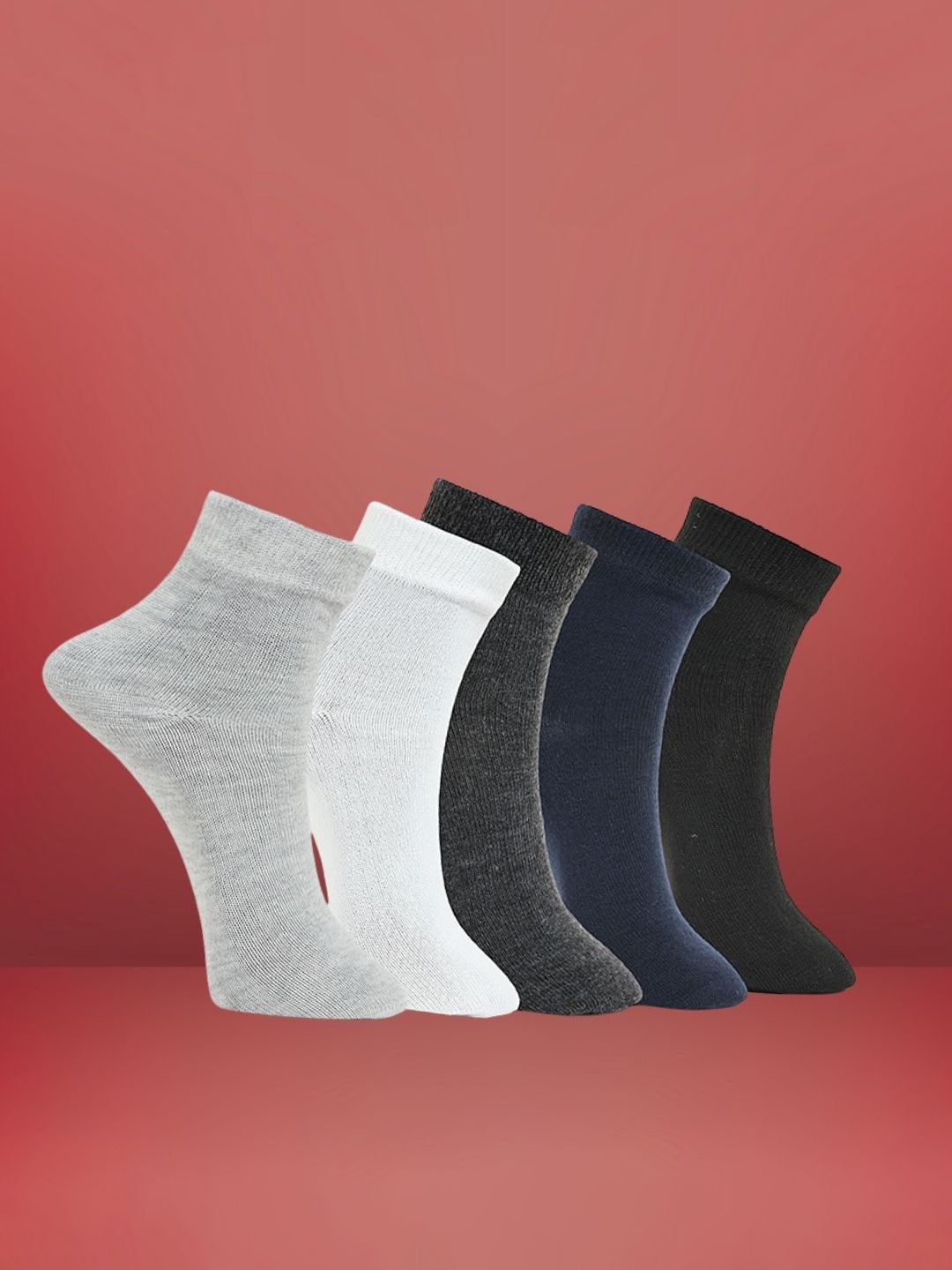 MJE Pack Of 5 Ankle-Length Socks-picture-42