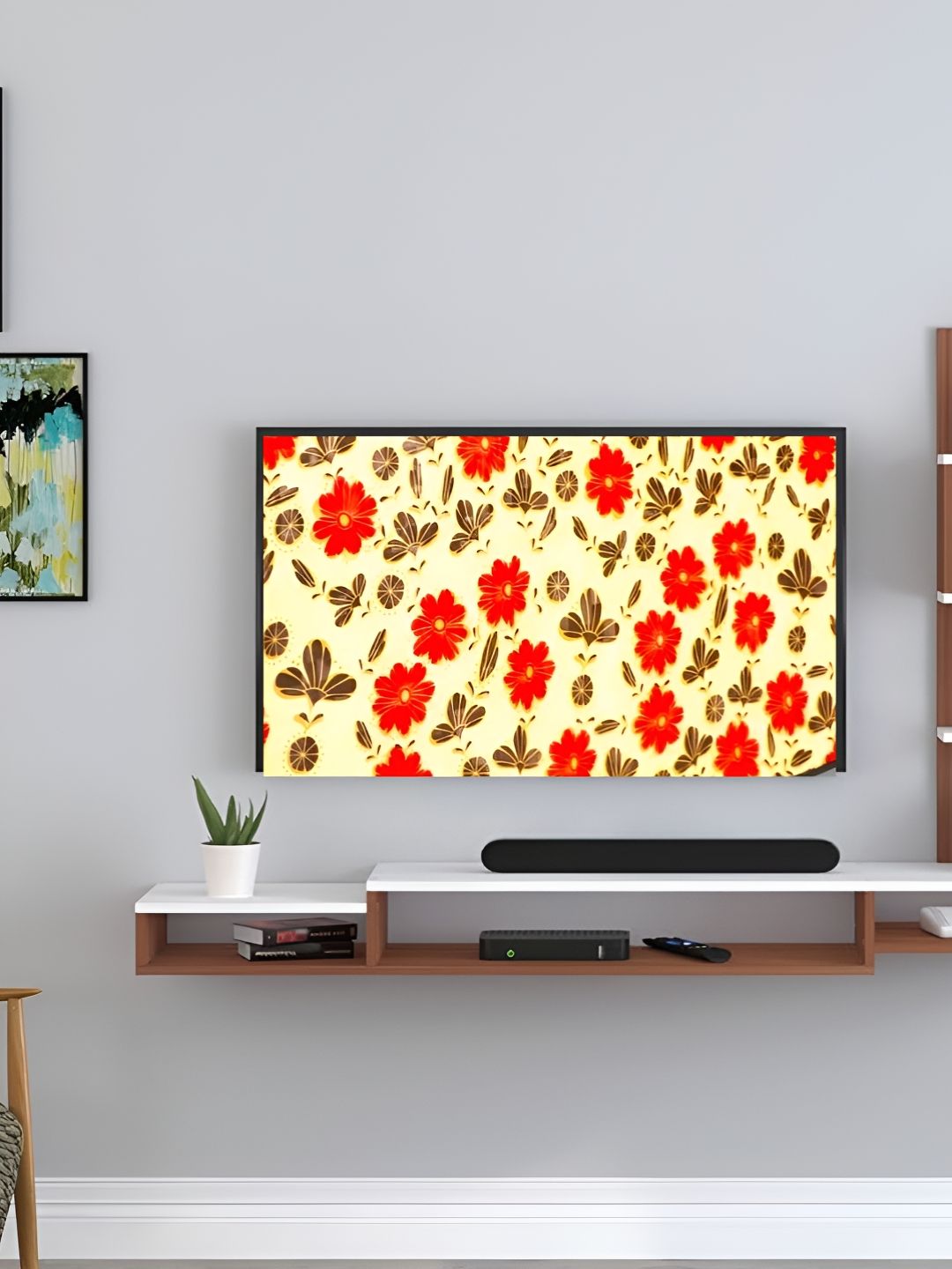 Kalra Magic Red & Yellow Printed Dustproof & Waterproof 32 Inch Tv Cover-picture-11