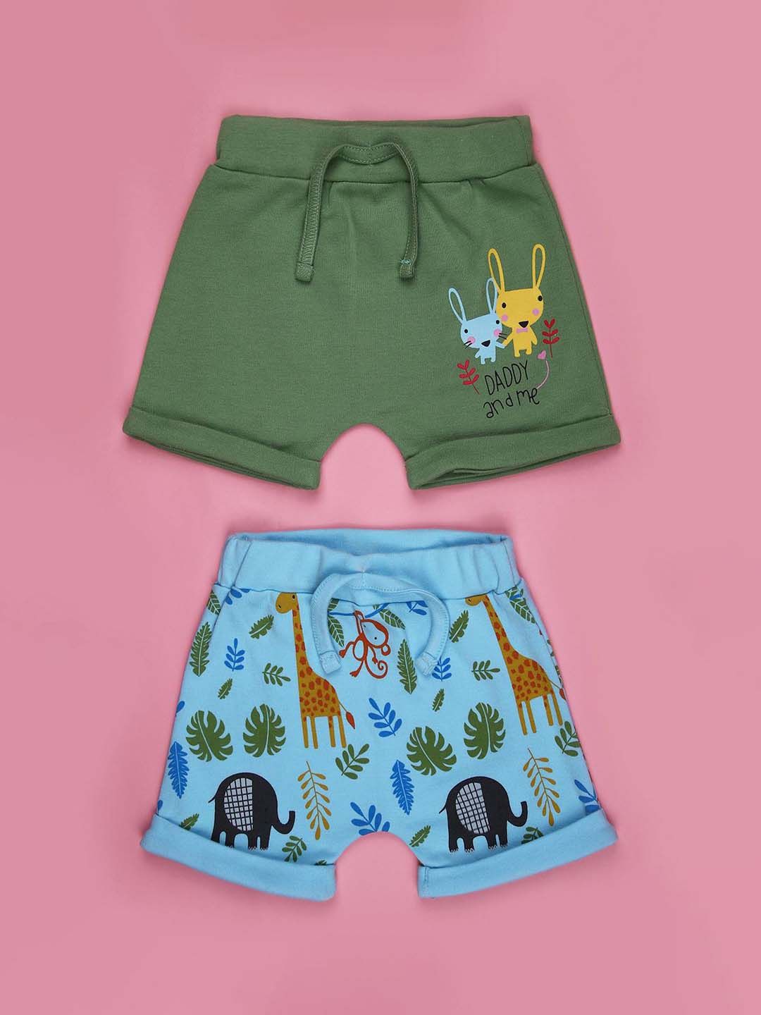 V-Mart Boys pack Of 2 Printed Cotton Shorts-picture-35