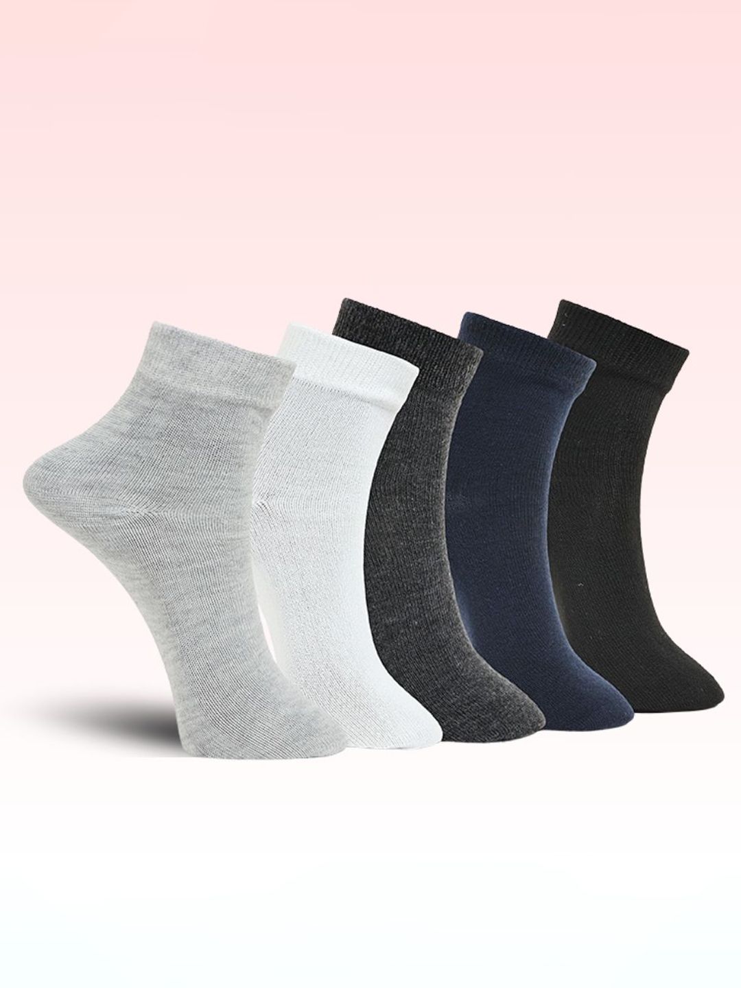 MJE Unisex Pack Of 5 Comfortable Ankle-Length Socks-picture-43