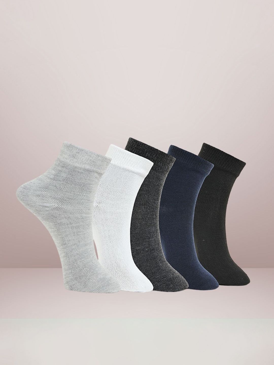 MJE Pack Of 5 Comfortable Ankle-Length Socks-picture-31