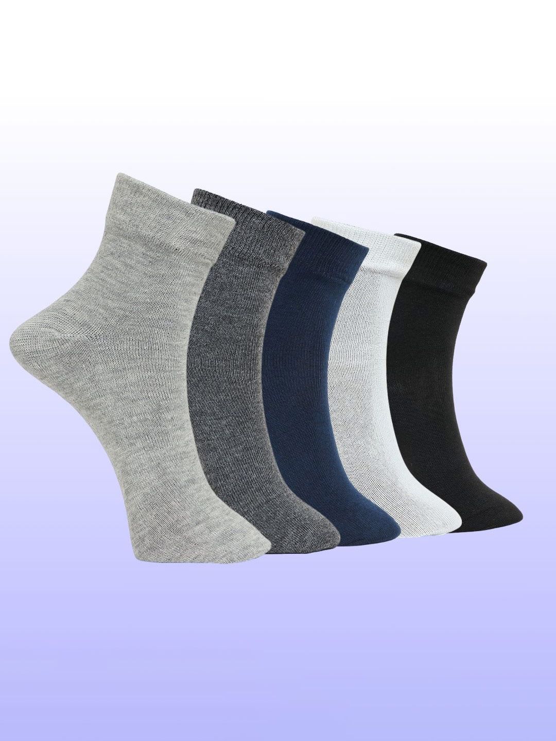 MJE Unisex Pack Of 5 Comfortable Ankle-Length Socks-picture-10