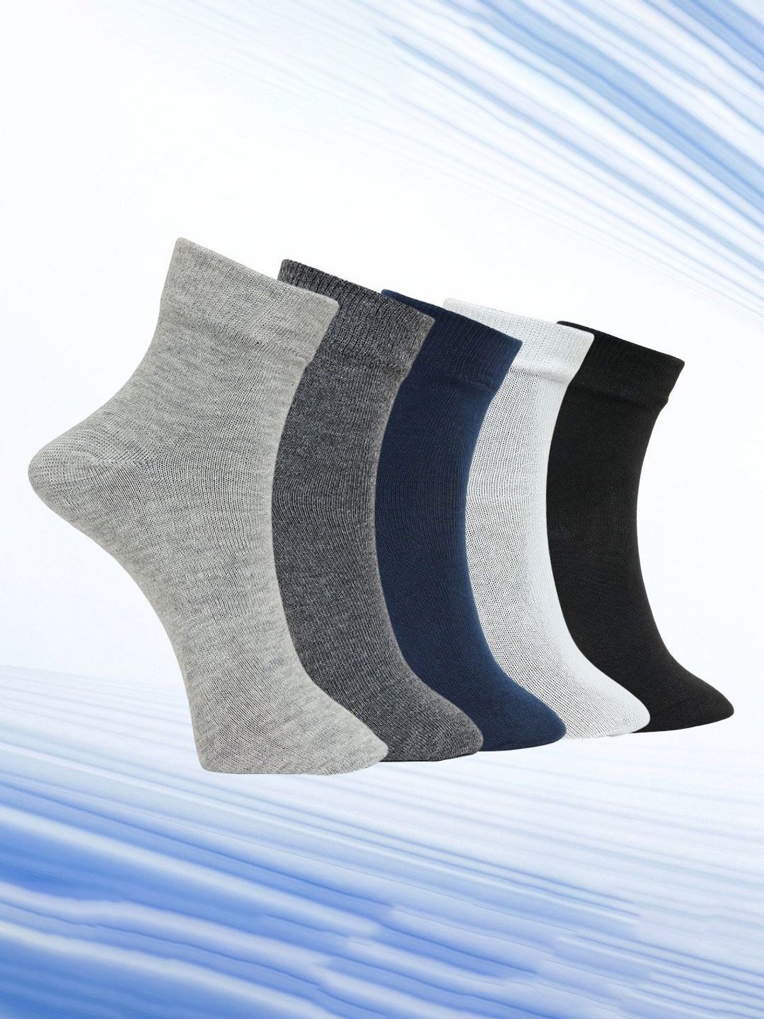 MJE Pack Of 5 Comfortable Ankle-Length Socks-picture-21