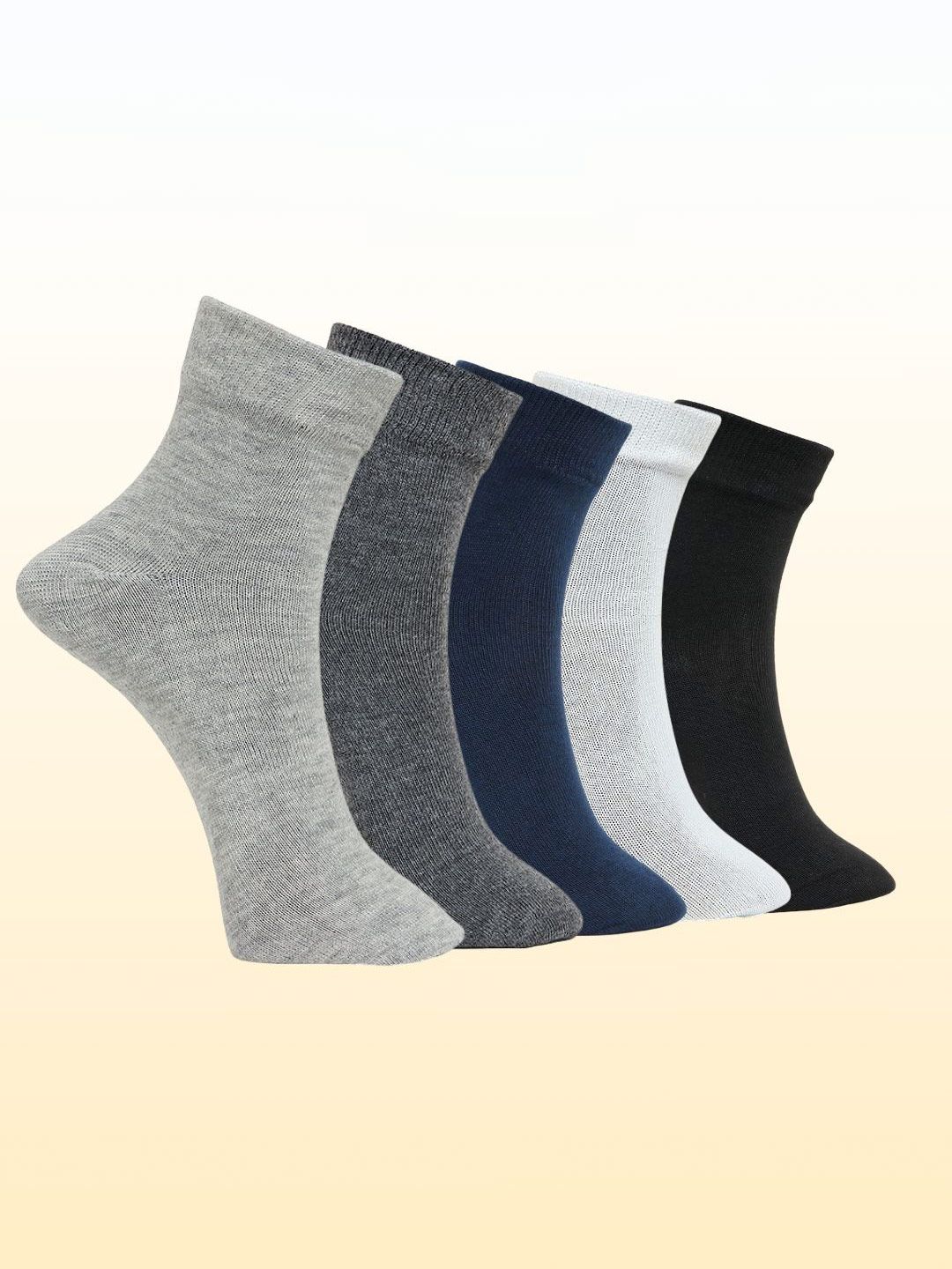 MJE Unisex Pack Of 5 Comfortable Ankle-Length Socks-picture-53