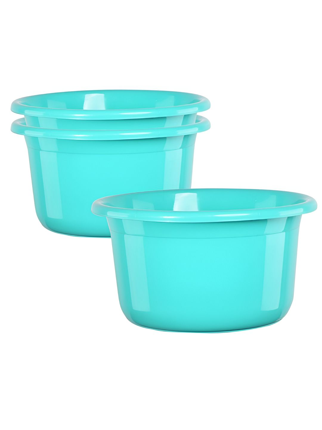 Aura Green 3 piece Solid Plastic Bath Accessories Set-image-15