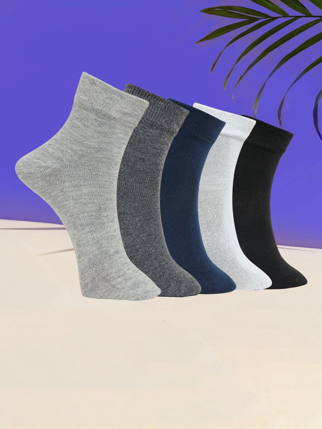 MJE Pack Of 5 Ankle-Length Socks-picture-37