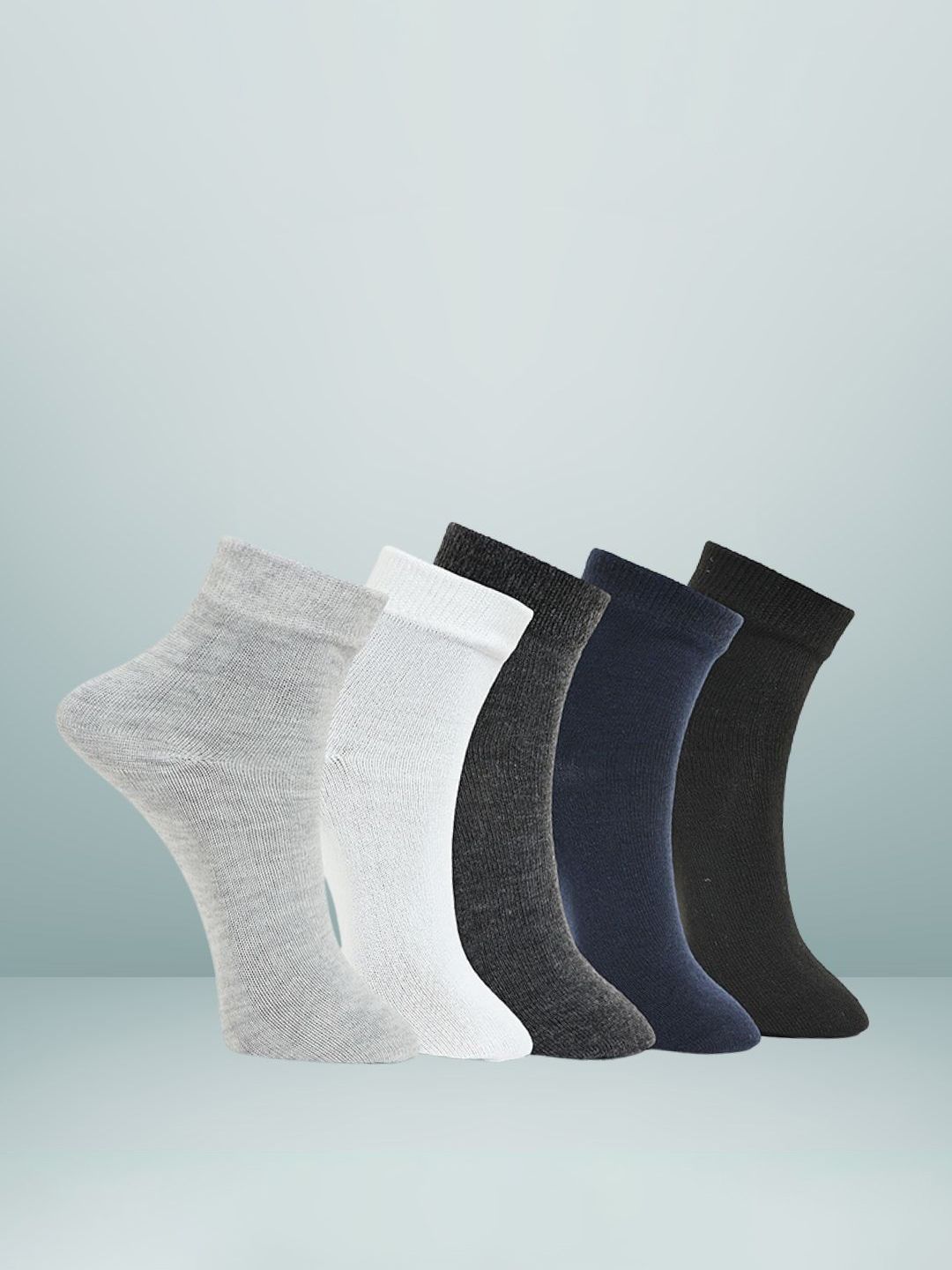 MJE Pack Of 5 Comfortable Ankle-Length Socks-picture-14