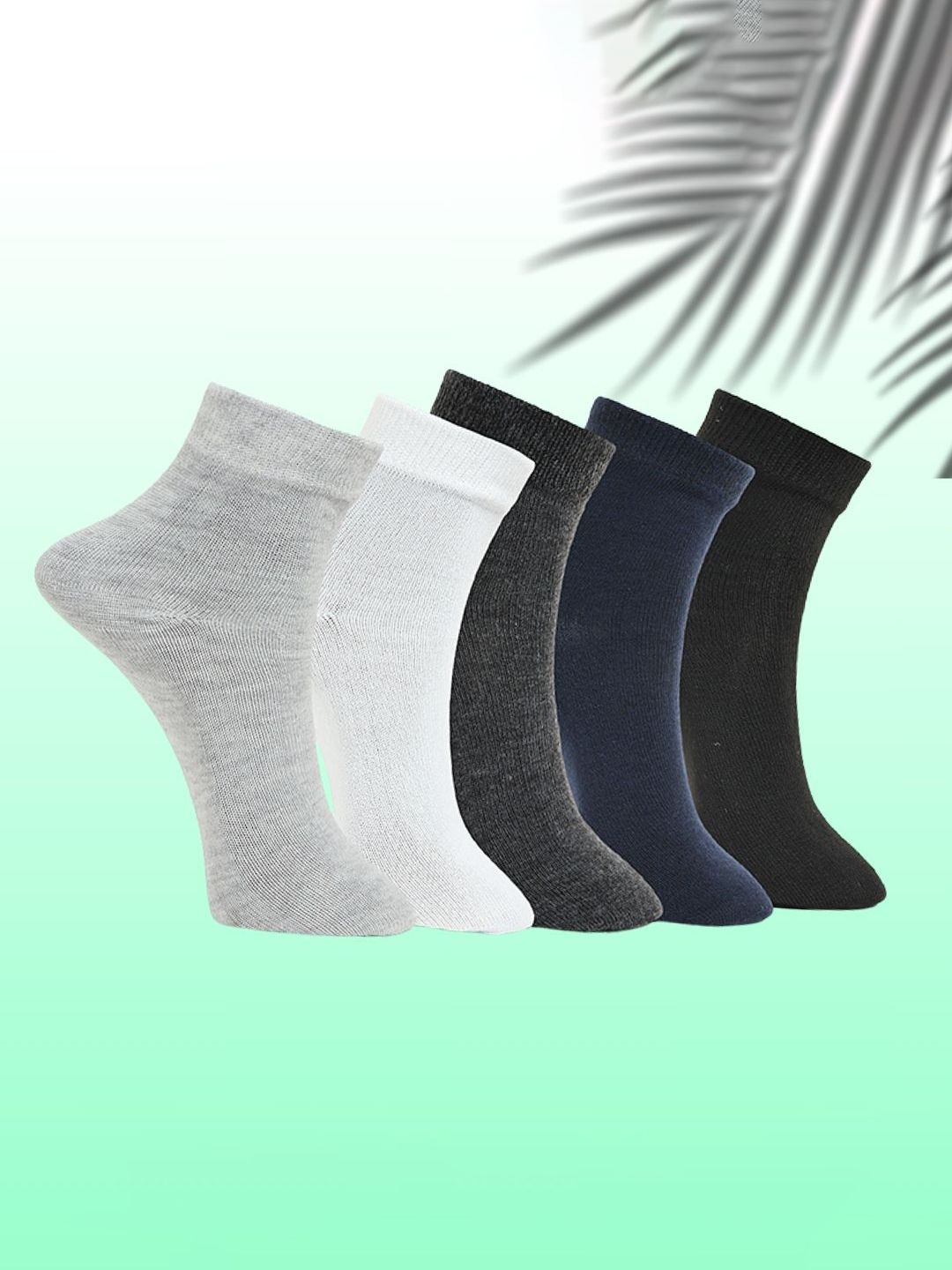 MJE Unisex Pack Of 5 Comfortable Ankle-Length Socks-picture-40