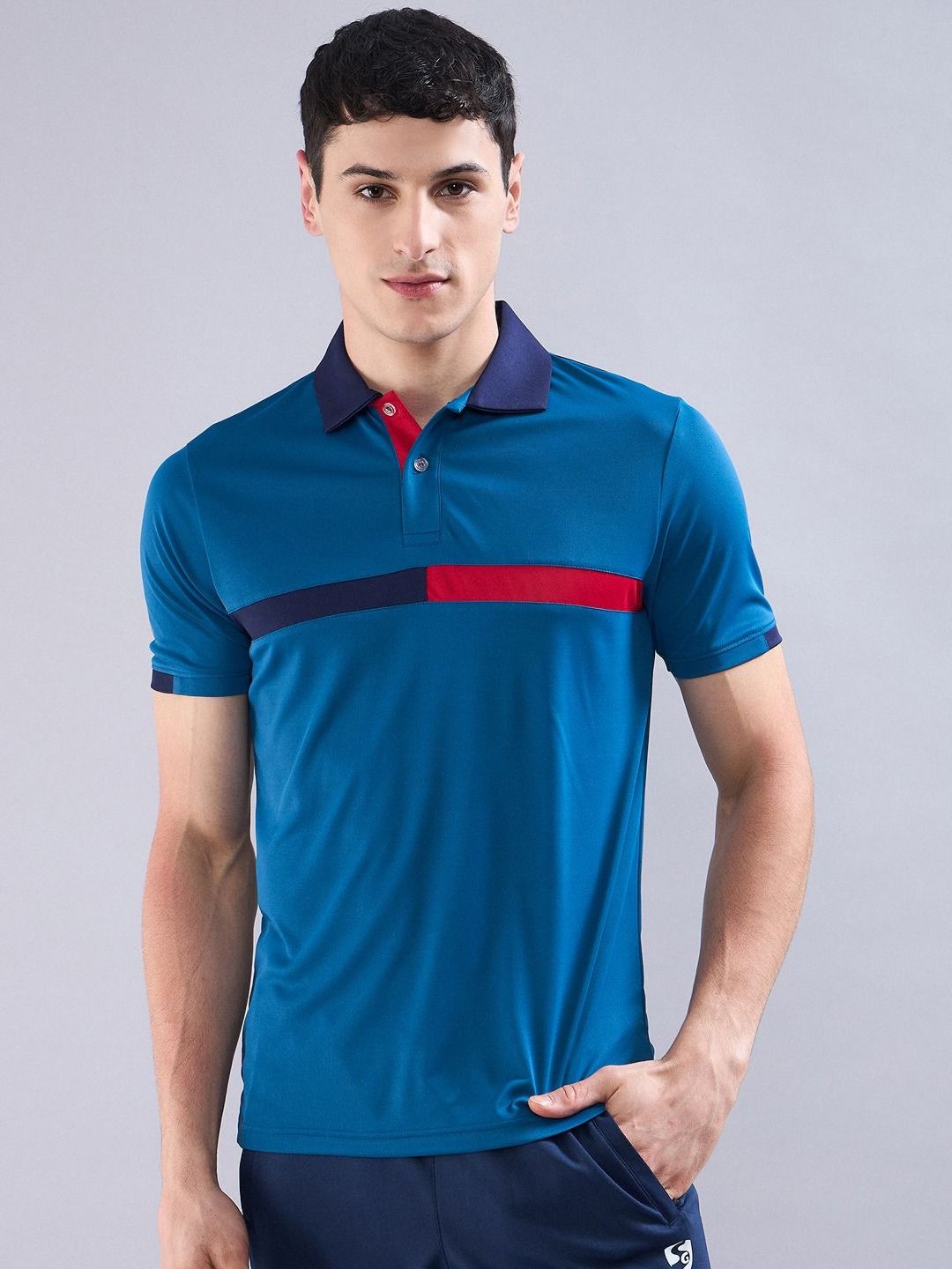 SG Polo Collar Short Sleeves Sports T-shirt-image-6