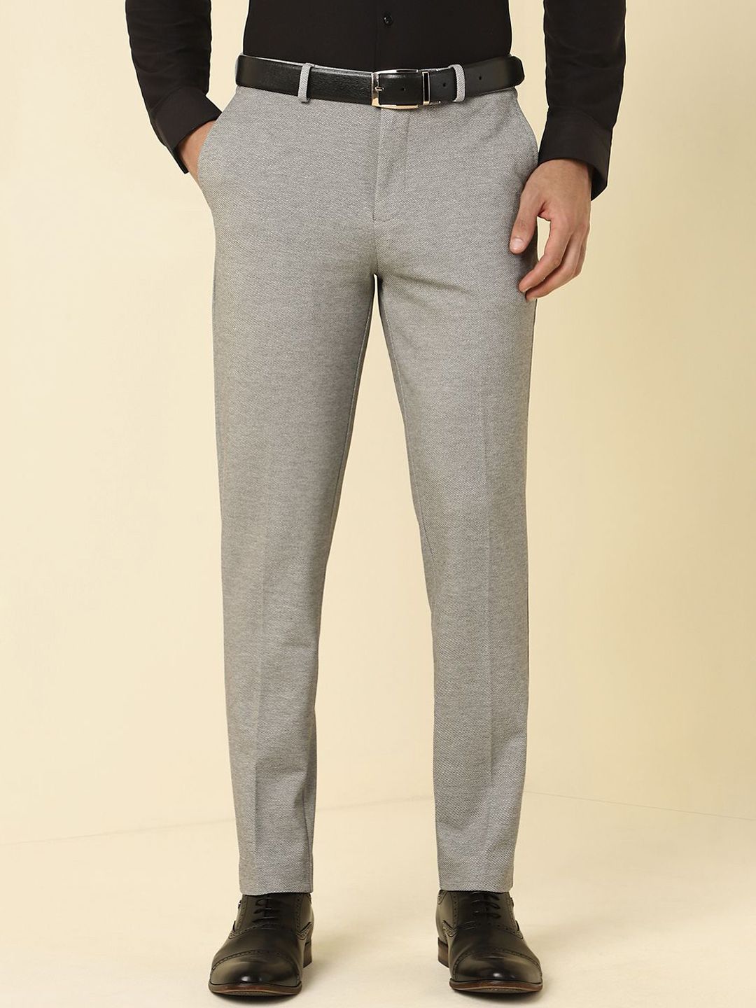 Allen Solly Men Mid-Rise Formal Regular Fit Trousers-picture-34
