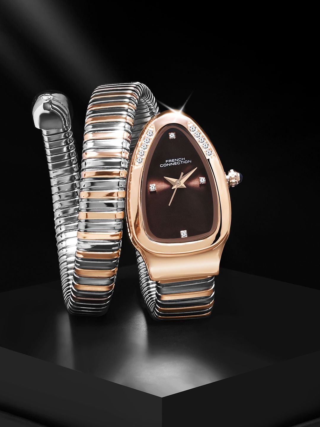 French Connection Women Dial & Stainless Steel Wrap Straps Analogue Watch FCN0132BRTM-picture-37