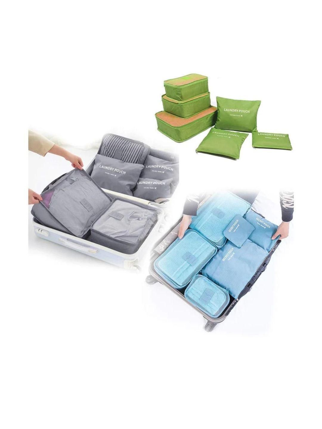 DeoDap Set of 6 Multicoloured Laundry Zipper Pouch-image-12