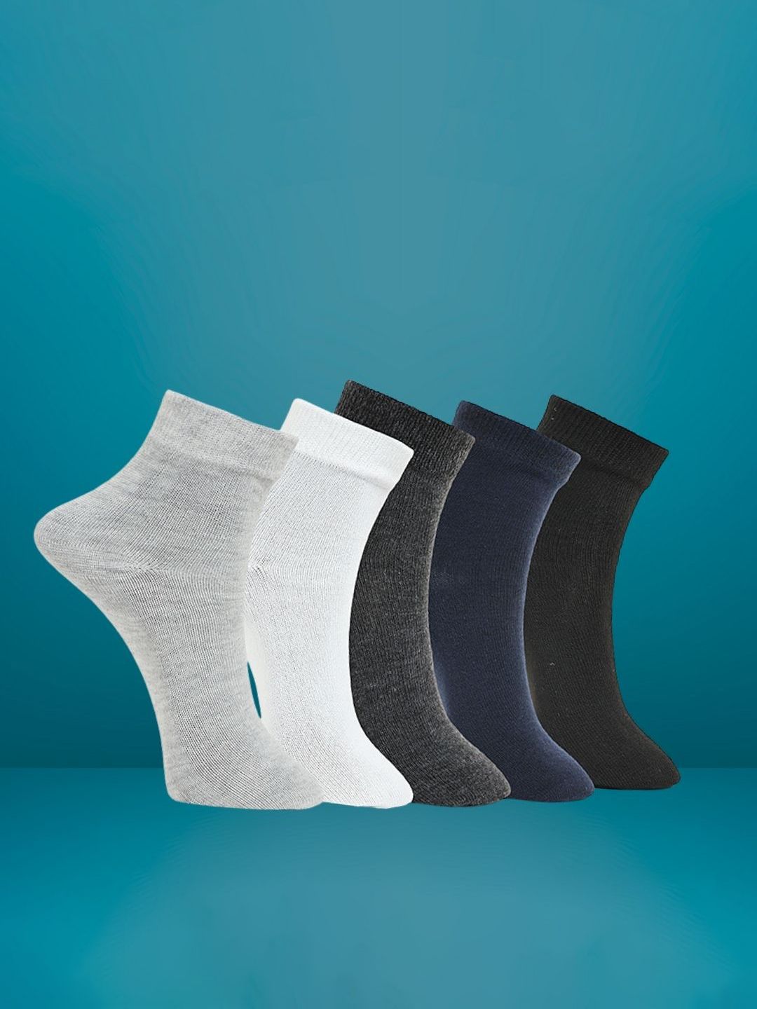 MJE Unisex Pack Of 5 Ankle-Length Socks-picture-34
