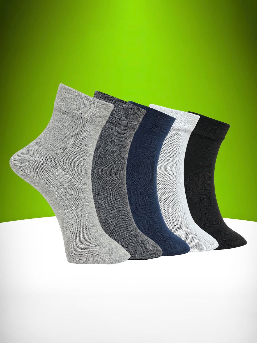 MJE Unisex Pack Of 5 Lightweight Ankle-Length Socks-image-43