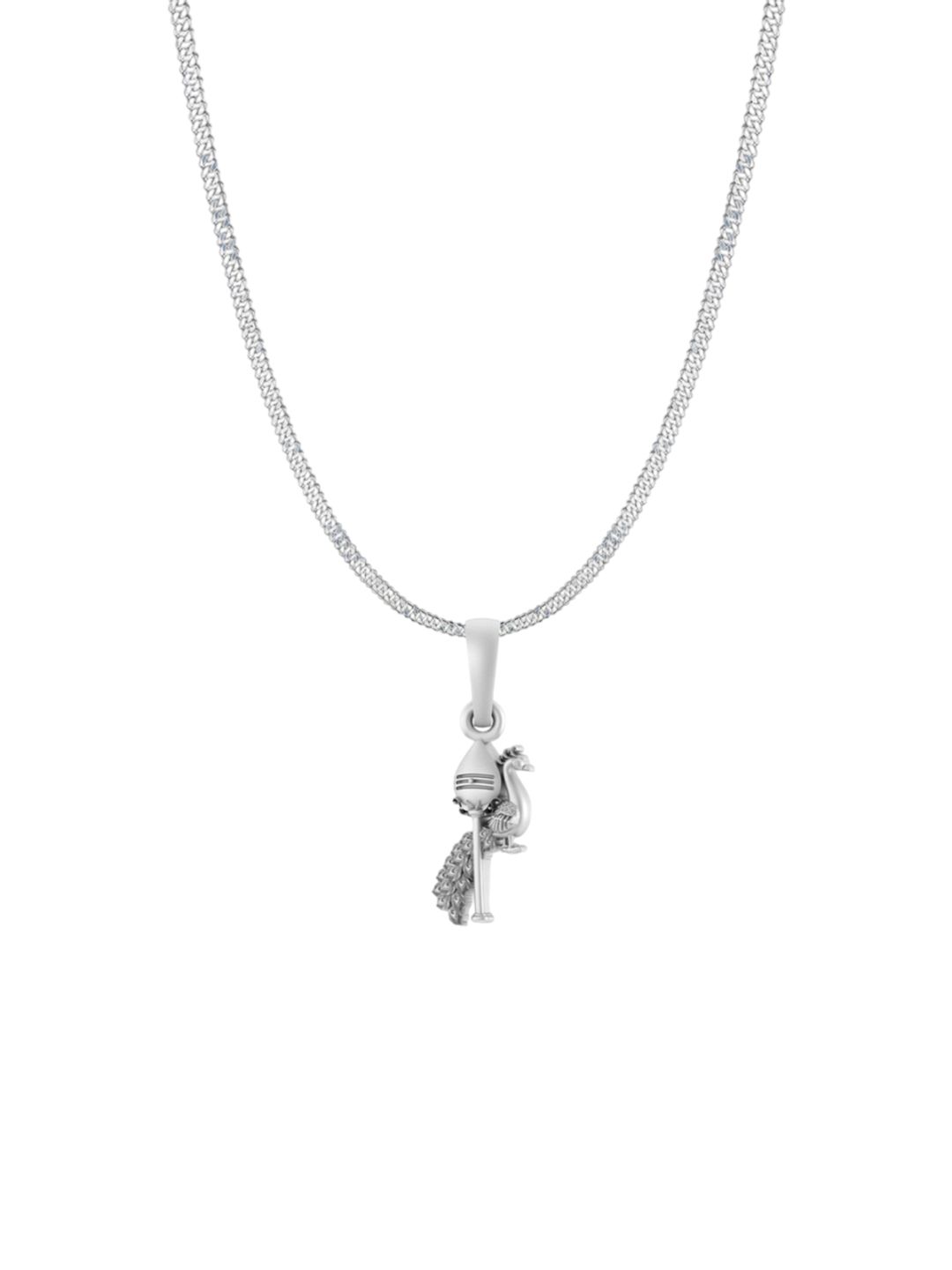 AKSHAT SAPPHIRE Men 925 Sterling Silver Contemporary Kartikeya Pendant with Curb Chain-image-25